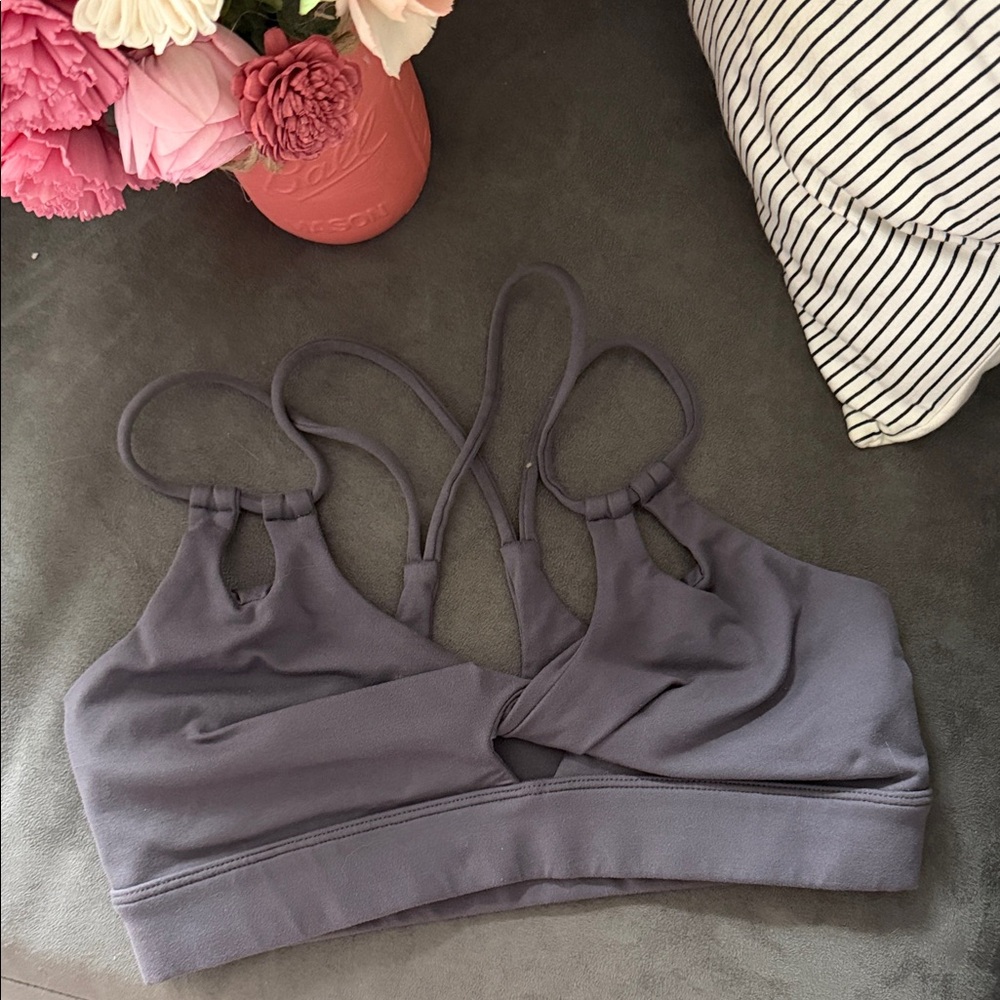 Bombshell Sportswear Lavender Strappy Sports Bra